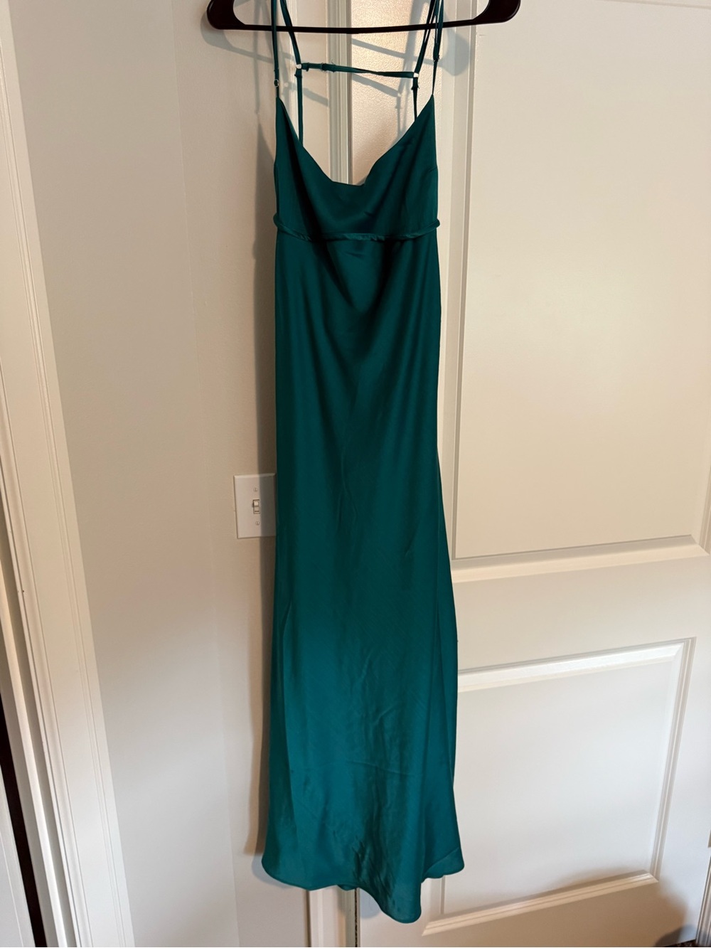 Teal Green Slip Dress with Delicate Straps